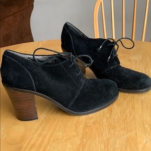 Black suede booties size 8 1/2
